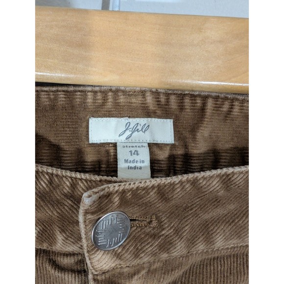 J.Jill Women Brown High-Rise Boot cut Corduroy Pants Sz 14 English Countryside - Picture 6 of 8